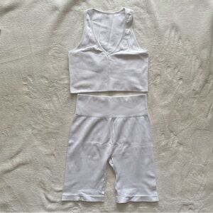 90 Degree By Reflex White Women's Activewear Set